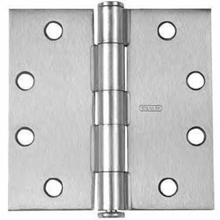 BEST HINGES 4inx4in Steel Full Mortise Standard Weight Square Corner Hinge Non Removable Pin # 050539 Square F179426DNRP